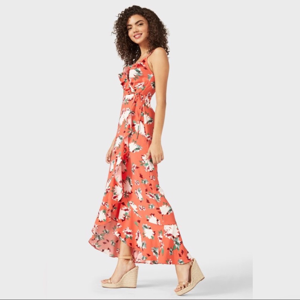 JUSTFAB - Ruffle Wrap Maxi Dress - BRAND NEW - Picture 3 of 7
